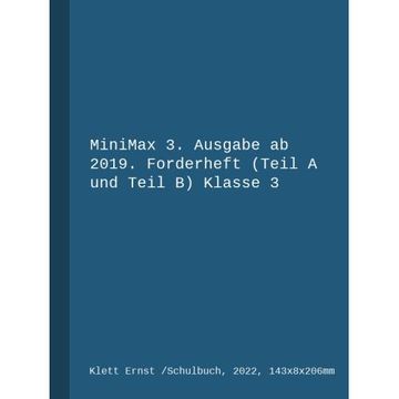 portada Minimax 3. Ausgabe ab 2019. Forderheft Teil a und Teil b Klasse 3 (en Alemán)