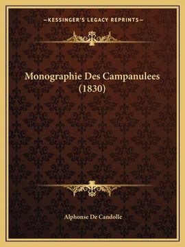 portada Monographie Des Campanulees (1830) (en Francés)
