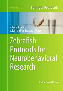 portada Zebrafish Protocols for Neurobehavioral Research (Neuromethods, 66) (en Inglés)