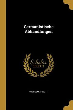 portada Germanistische Abhandlungen (in English)
