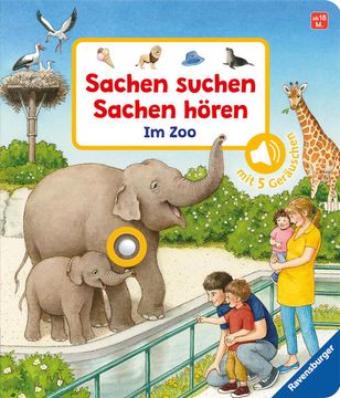 portada Sachen Suchen, Sachen Hören: Im Zoo: Mit 5 Geräuschen (en Alemán)