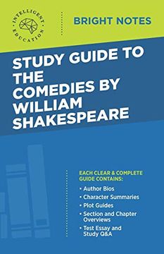 portada Study Guide to the Comedies by William Shakespeare (Bright Notes) (en Inglés)