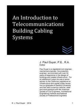 portada An Introduction to Telecommunications Building Cabling Systems (en Inglés)