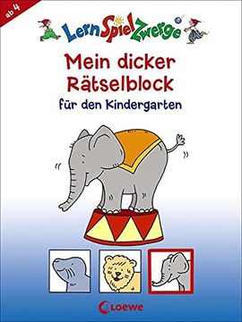 portada Lernspielzwerge - Mein Dicker Rätselblock für den Kindergarten (en Alemán)