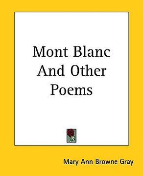 portada mont blanc and other poems (en Inglés)