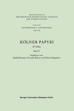 portada Kölner Papyri (en Alemán)