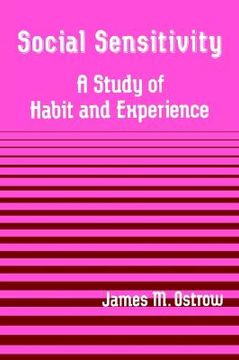 portada social sensitivity: a study of habit and experience (en Inglés)