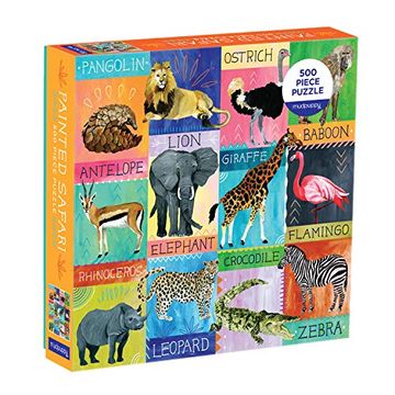 portada Puzzle - Painted Safari: 500 Piece Family Puzzle (en Inglés)