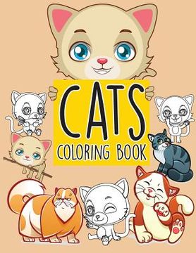 portada Cats pattern doodles; Easy coloring book for kids toddler, Imagination learning in school and home: Kids coloring book helping brain function, creativ (in English)