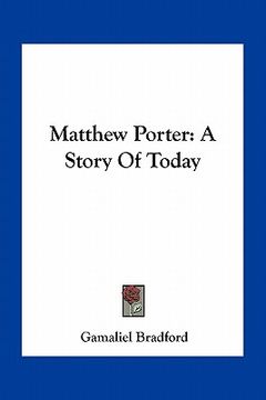 portada matthew porter: a story of today (in English)