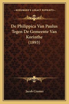 portada De Philippica Van Paulus Tegen De Gemeente Van Korinthe (1893)