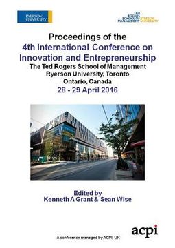 portada ICIE 2016 - Proceedings of The 4th International Conference on Innovation and Entrepreneurship