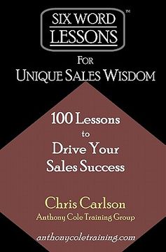 portada six word lessons for unique sales wisdom (en Inglés)