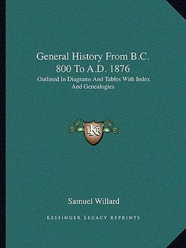 portada general history from b.c. 800 to a.d. 1876: outlined in diagrams and tables with index and genealogies (en Inglés)