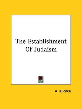 portada the establishment of judaism (en Inglés)