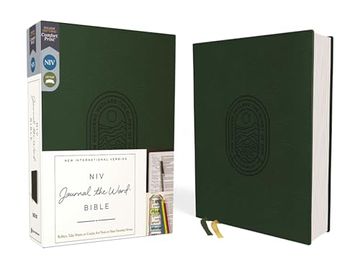 portada Niv, Journal the Word Bible (Perfect for Note-Taking), Leathersoft, Green, red Letter, Comfort Print: Reflect, Take Notes, or Create art Next to Your Favorite Verses (en Inglés)