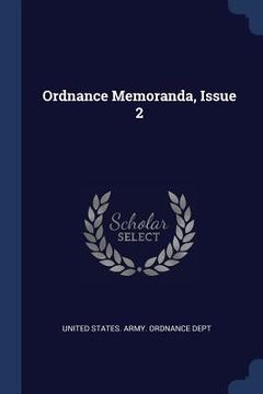 portada Ordnance Memoranda, Issue 2 (en Inglés)