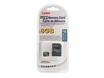 portada Cellet 8GB MicroSD for LG GW525 Smartphone custom flash memory, high-speed transmission, plug and play, with Full Size SD Adapter. (Retail Packaging)