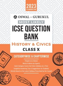 portada Oswal - Gurukul History & Civics Most Likely Question Bank: ICSE Class 10 For 2023 Exam (en Inglés)