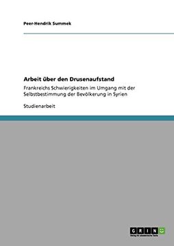 portada Arbeit Über den Drusenaufstand (in German)