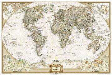 portada World Executive, Poster Size, Tubed: Wall Maps World (National Geographic Reference Map) (en Inglés)