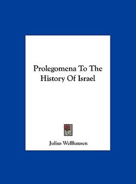 portada prolegomena to the history of israel (en Inglés)