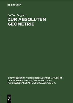 portada Zur Absoluten Geometrie (en Alemán)