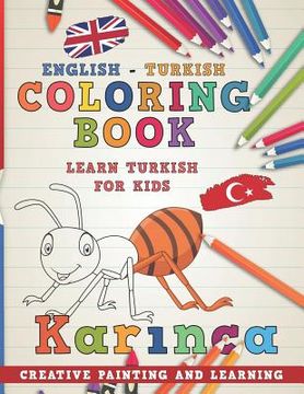 portada Coloring Book: English - Turkish I Learn Turkish for Kids I Creative Painting and Learning. (in English)