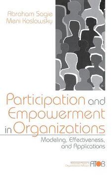portada participation and empowerment in organizations: modeling, effectiveness, and applications (en Inglés)