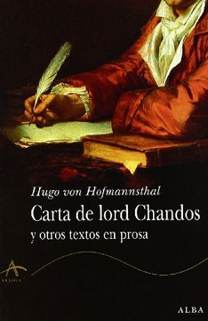 portada Carta de Lord Chandos y Otros Textos en Prosa