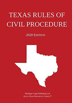 portada Texas Rules of Civil Procedure; 2020 Edition (en Inglés)