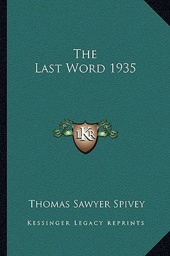 portada the last word 1935 (en Inglés)