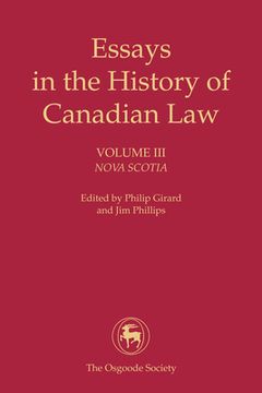 portada essays in the history of canadian law (en Inglés)