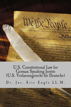 portada U.S. Constitutional Law for German Speaking Jurists (en Inglés)