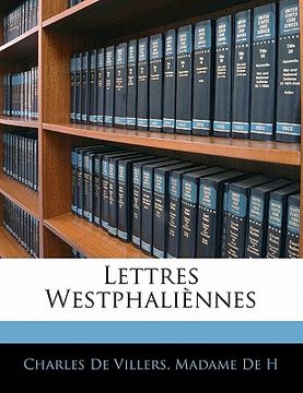 portada Lettres Westphaliènnes (in French)