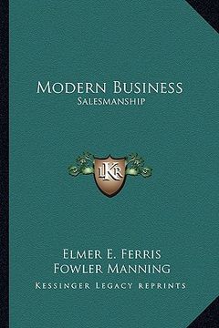 portada modern business: salesmanship (en Inglés)