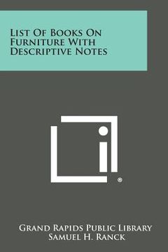 portada List of Books on Furniture with Descriptive Notes (en Inglés)