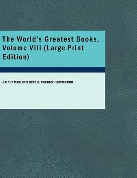 portada the world's greatest books, volume viii (in English)