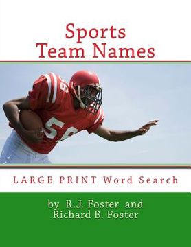 portada Sports Team Names: Large Print Word Search (en Inglés)