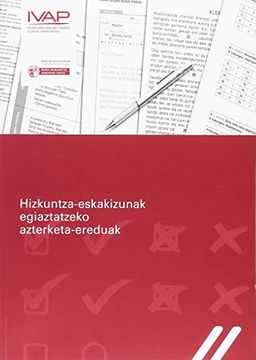 portada Hizkuntza-Eskakizunak Egiaztatzeko Azterketa-Ereduak (en Euskera)