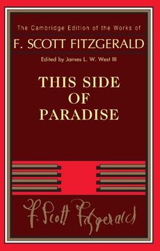 portada This Side of Paradise Paperback (The Cambridge Edition of the Works of f. Scott Fitzgerald) (in English)