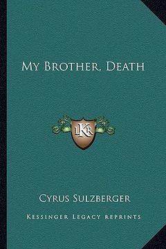 portada my brother, death (in English)