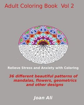 portada Adult Coloring Book: Relieve Stress and Anxiety with Coloring (en Inglés)