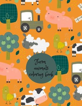 portada Farm animals coloring book (en Inglés)