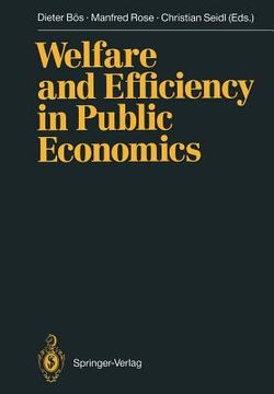 portada welfare and efficiency in public economics (en Inglés)