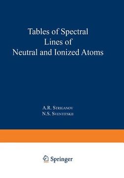 portada Tables of Spectral Lines of Neutral and Ionized Atoms (en Inglés)