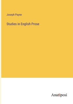portada Studies in English Prose