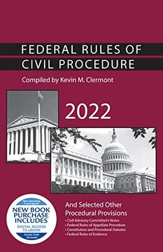 portada Federal Rules of Civil Procedure and Selected Other Procedural Provisions, 2022 (Selected Statutes) 