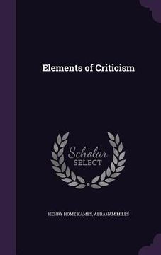 portada Elements of Criticism (en Inglés)