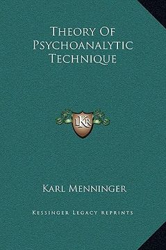 portada theory of psychoanalytic technique (en Inglés)